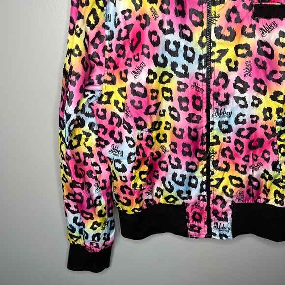 Abbey Dawn x Avril Lavigne Rainbow Leopard Full Zip Bomber x 2000s Scene Y2K - Picture 5 of 11